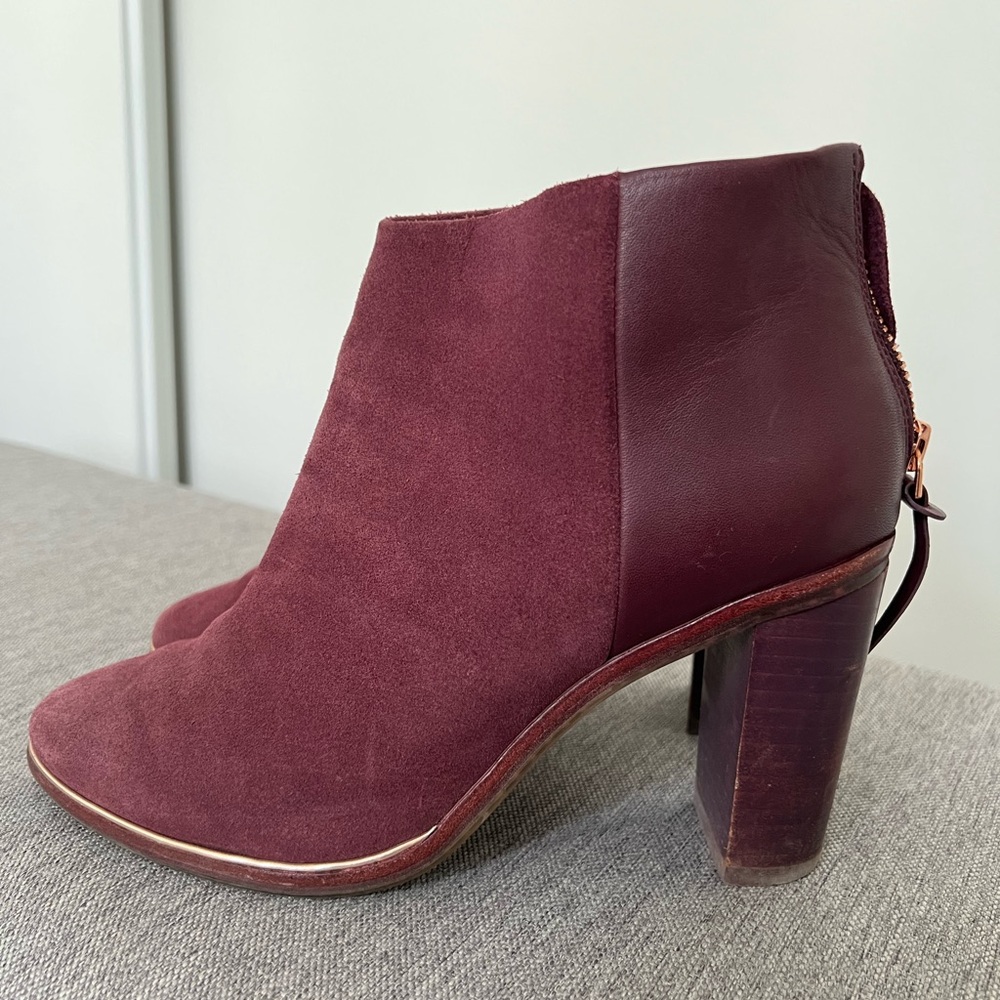Burgundy Ted Baker Ankle Boots